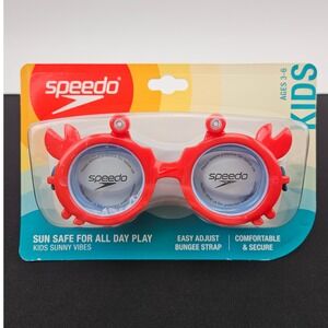 Speedo Kids Crab Swim Goggles Ages 3-6 Sun‎ Safe UV Protection Anti Fog New